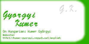 gyorgyi kumer business card